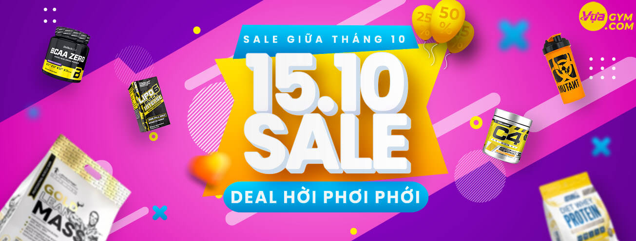 Ảnh banner 15.10 SIÊU SALE GIỮA THÁNG - Vựa Gym