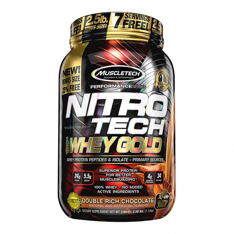 Ảnh sản phẩm MuscleTech - Nitro-Tech 100% Whey Gold (2.2 Lbs)