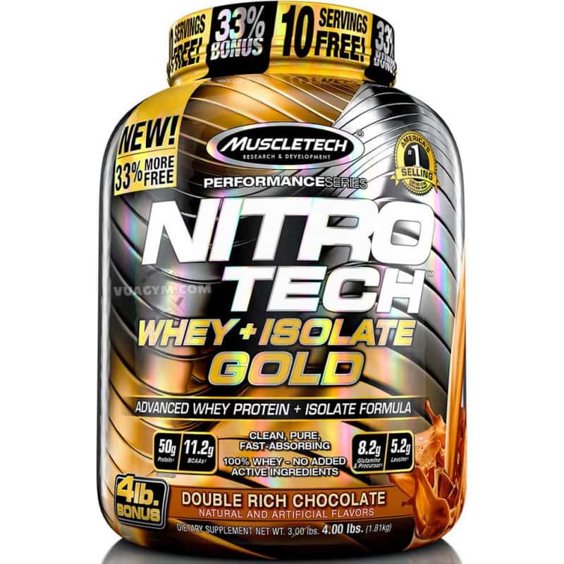 Ảnh sản phẩm MuscleTech - Nitro-Tech Whey Plus Isolate Gold (4 Lbs)
