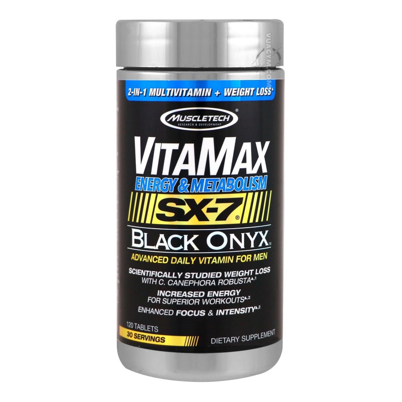 Ảnh sản phẩm MuscleTech - VitaMax Energy & Metabolism SX-7 Black Onyx for Men (120 viên)