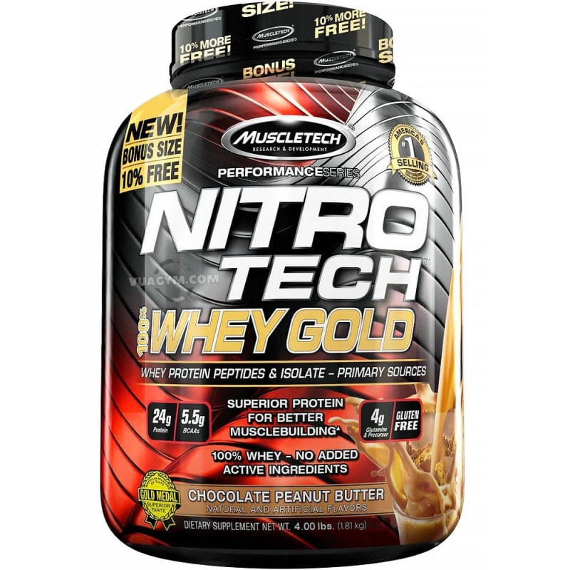 Ảnh sản phẩm MuscleTech - Nitro-Tech 100% Whey Gold (4 Lbs)