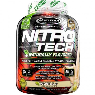 Ảnh sản phẩm MuscleTech - Nitro-Tech Naturally Flavored (4 Lbs) - 1