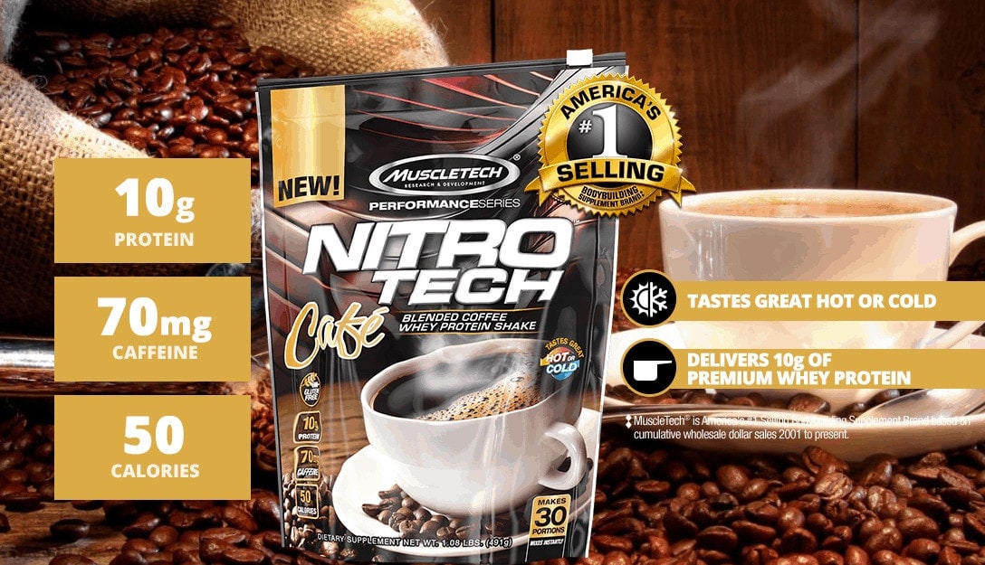 MuscleTech - Nitro-Tech Cafe (30 lần dùng) - nitrotech coffee