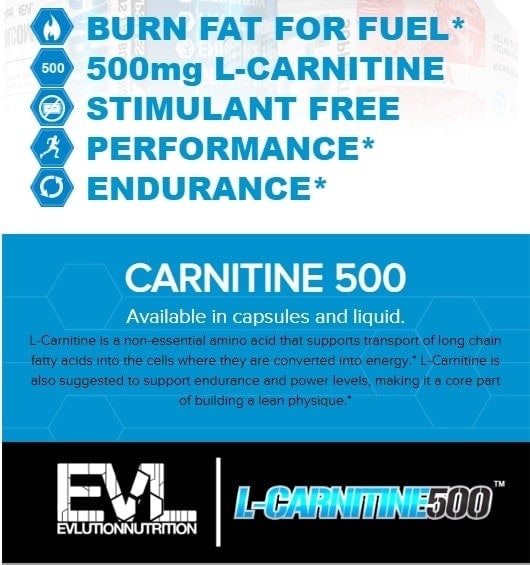 EVL - L-Carnitine 500 (16 Oz) - 1 3 1