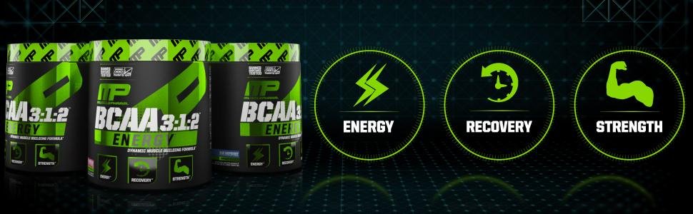 MusclePharm - BCAA 3:1:2 Energy Sport (30 lần dùng) - bcaa 312 energy