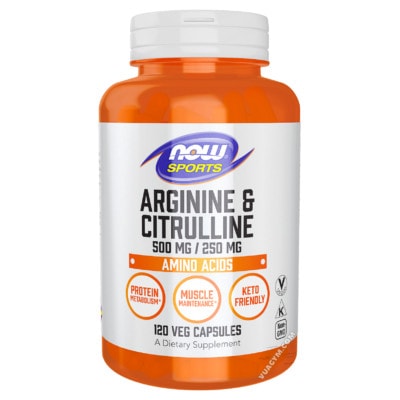 Ảnh sản phẩm NOW - Arginine & Citrulline 500 mg / 250 mg (120 viên) - 1