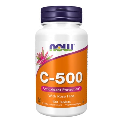 Ảnh sản phẩm NOW - Vitamin C-500 + Rose Hips (100 Viên) - 1