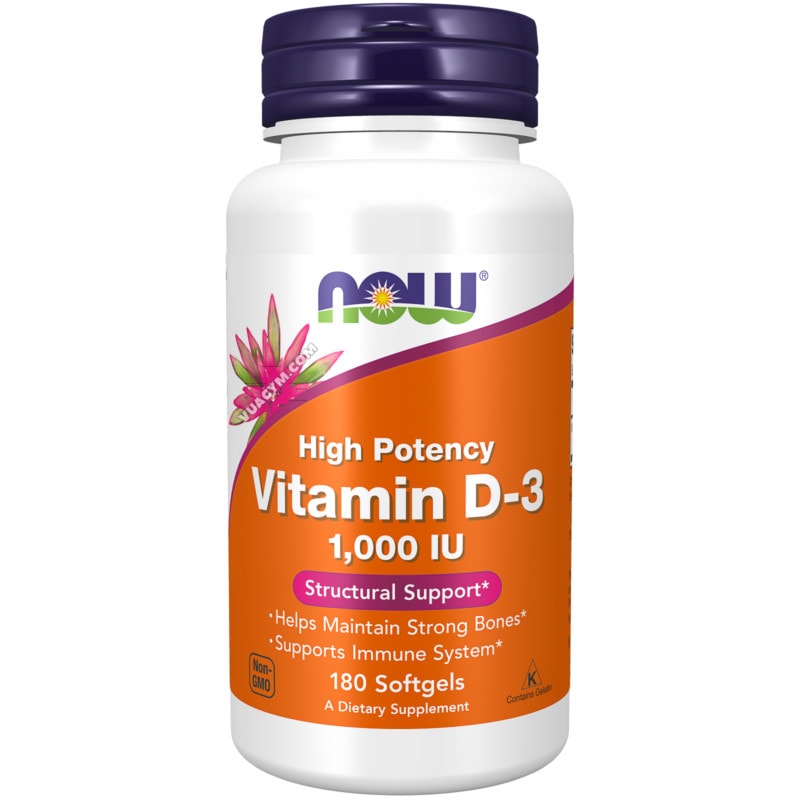 Ảnh sản phẩm NOW - Vitamin D-3 - 1,000IU (180 viên)