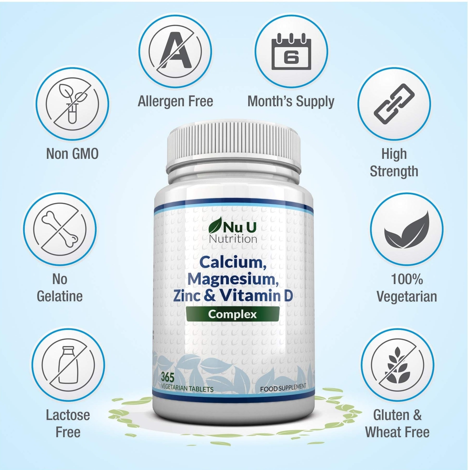 Nu U Nutrition - Calcium, Magnesium, Zinc & Vitamin D (365 viên) - 81wo6k5ugml 1