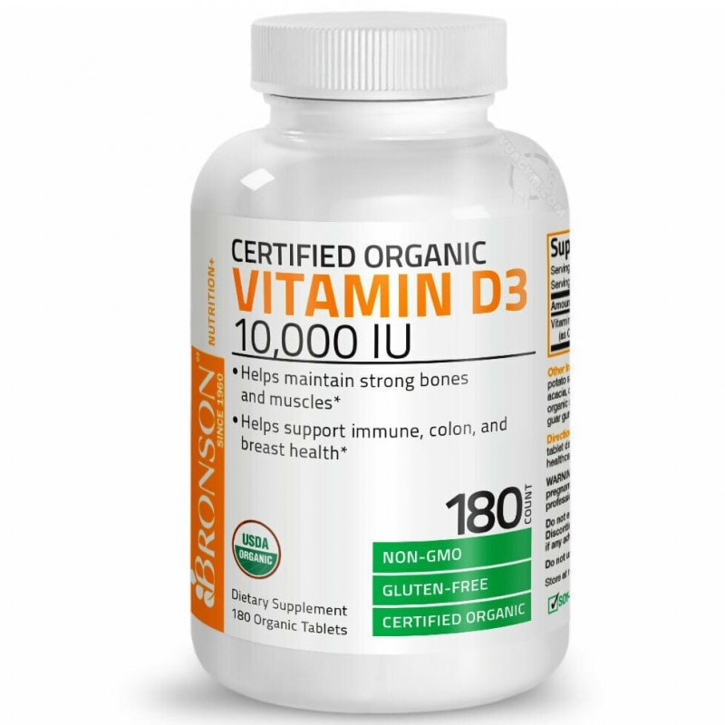 Ảnh sản phẩm Bronson - Vitamin D3 10,000 IU (180 viên)