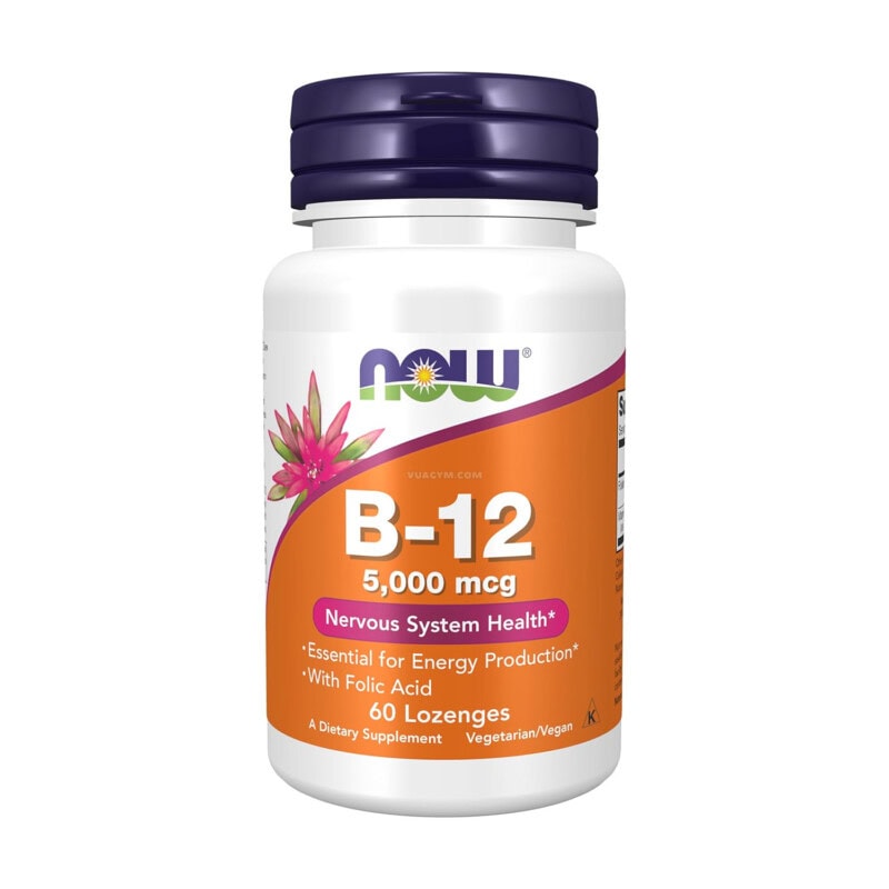 Ảnh sản phẩm NOW - Vitamin B-12 5000 mcg Lozenges (60 viên)