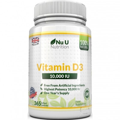 Ảnh sản phẩm Nu U Nutrition - Vitamin D3 10,000 IU (365 viên) - 1