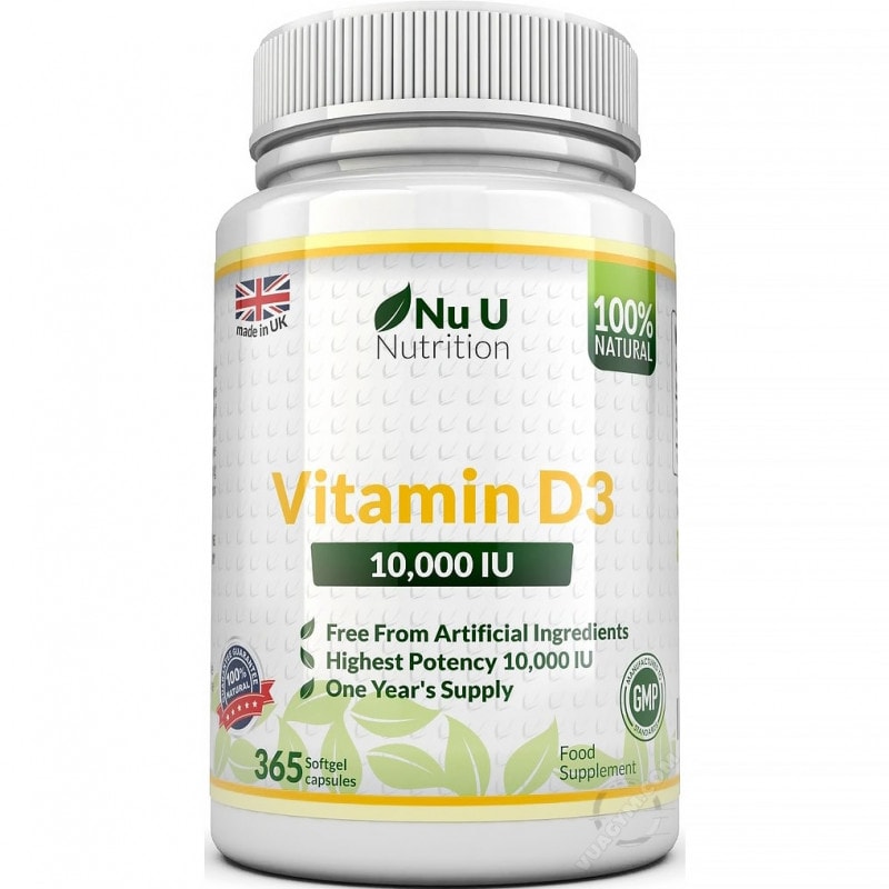 Ảnh sản phẩm Nu U Nutrition - Vitamin D3 10,000 IU (365 viên)