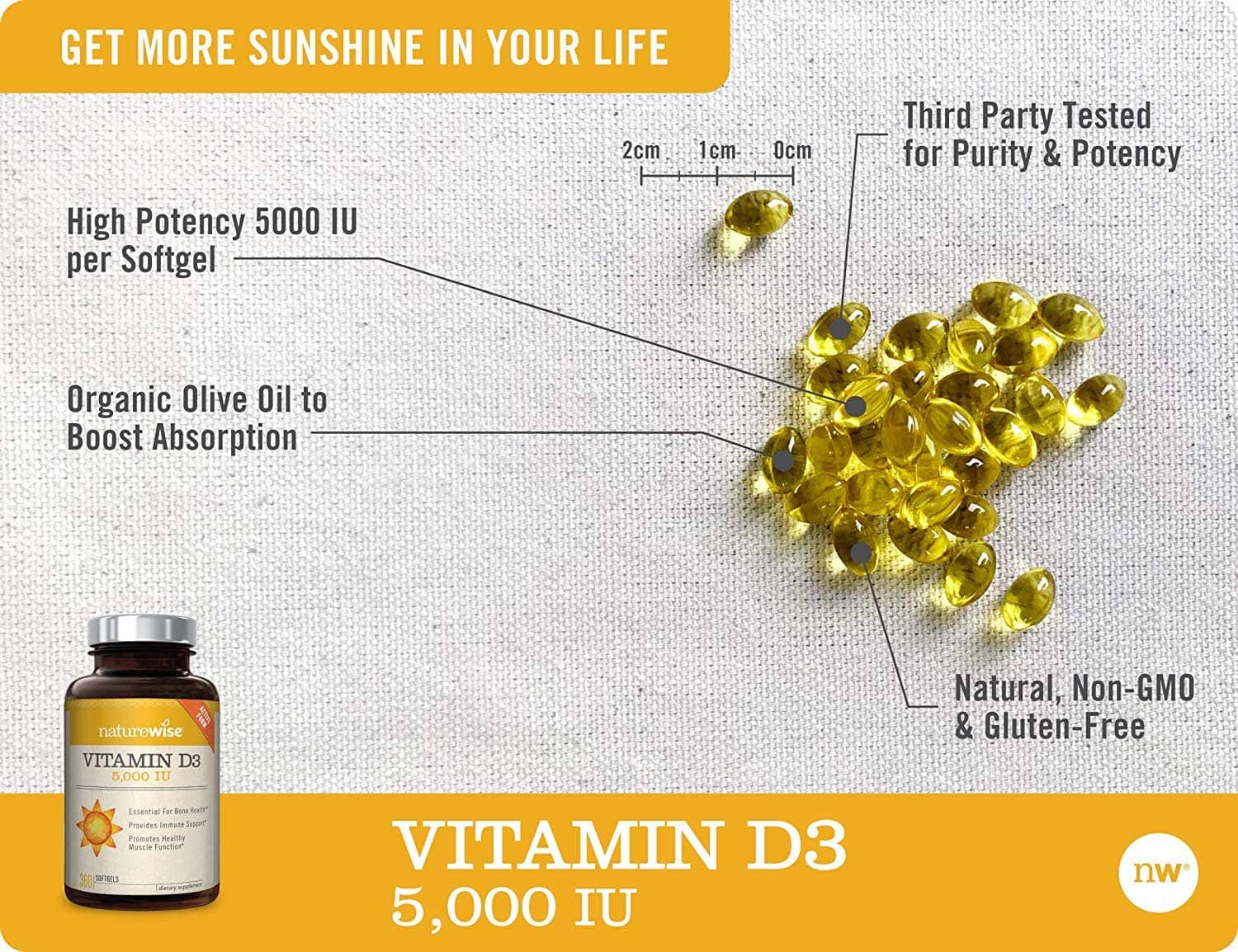NatureWise - Vitamin D3 5,000 IU (360 viên) - vitamin d3 5000 iu nw