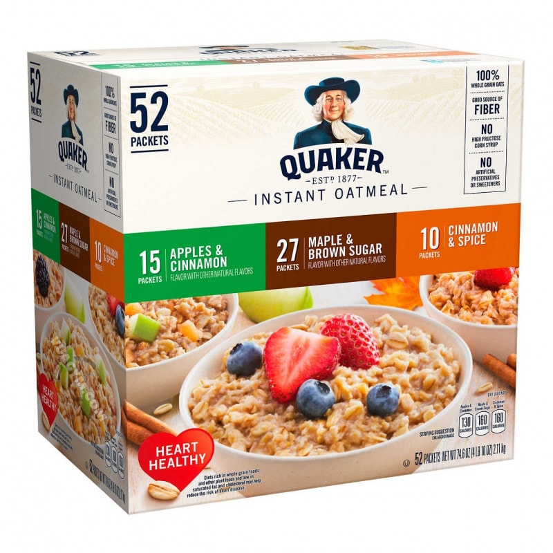 Ảnh sản phẩm Quaker - Yến Mạch Ăn Liền Instant Oatmeal (Thùng 52 gói)