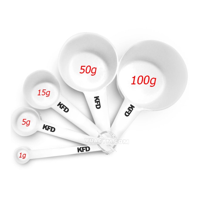 Bộ 5 Muỗng KFD Powder Scoops Set - kfd powder scoops set 1 100 ml mota