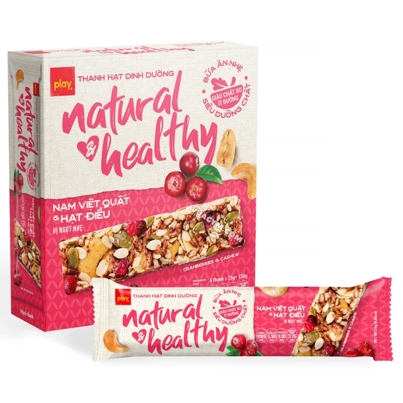Ảnh sản phẩm Play Nutrition - Bánh Dinh Dưỡng Natural Healthy Bar (25g)