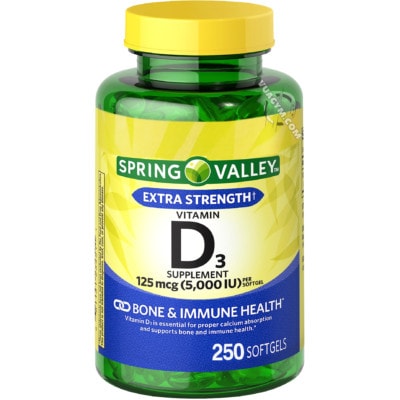 Ảnh sản phẩm Spring Valley - Vitamin D3 5000IU (250 viên) - 1