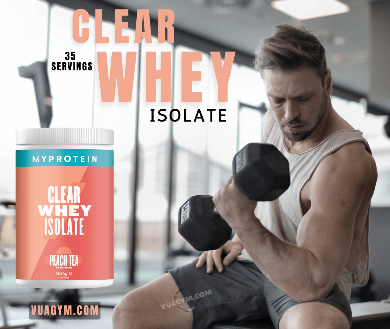 Myprotein - Clear Whey Isolate (35 lần dùng) - clear