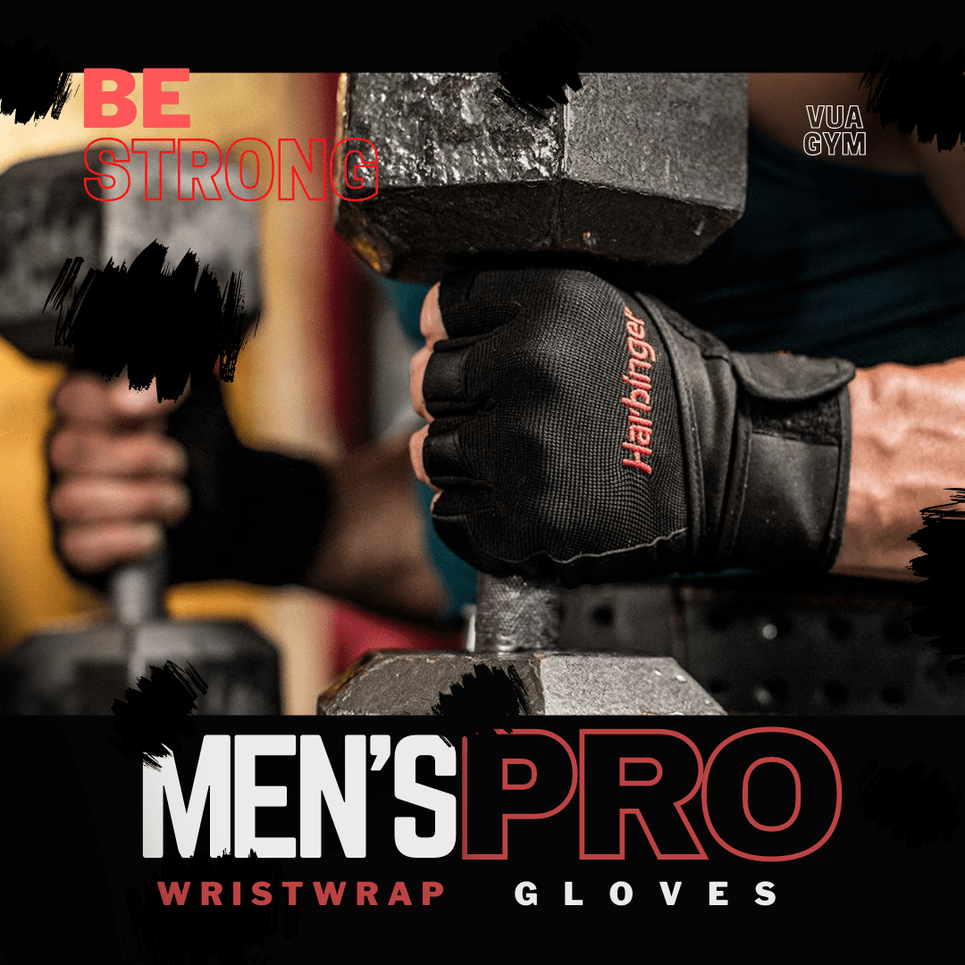 Harbinger - Men's Pro WristWrap Gloves (1 cặp) - mens pro wrist wrap gloves 1