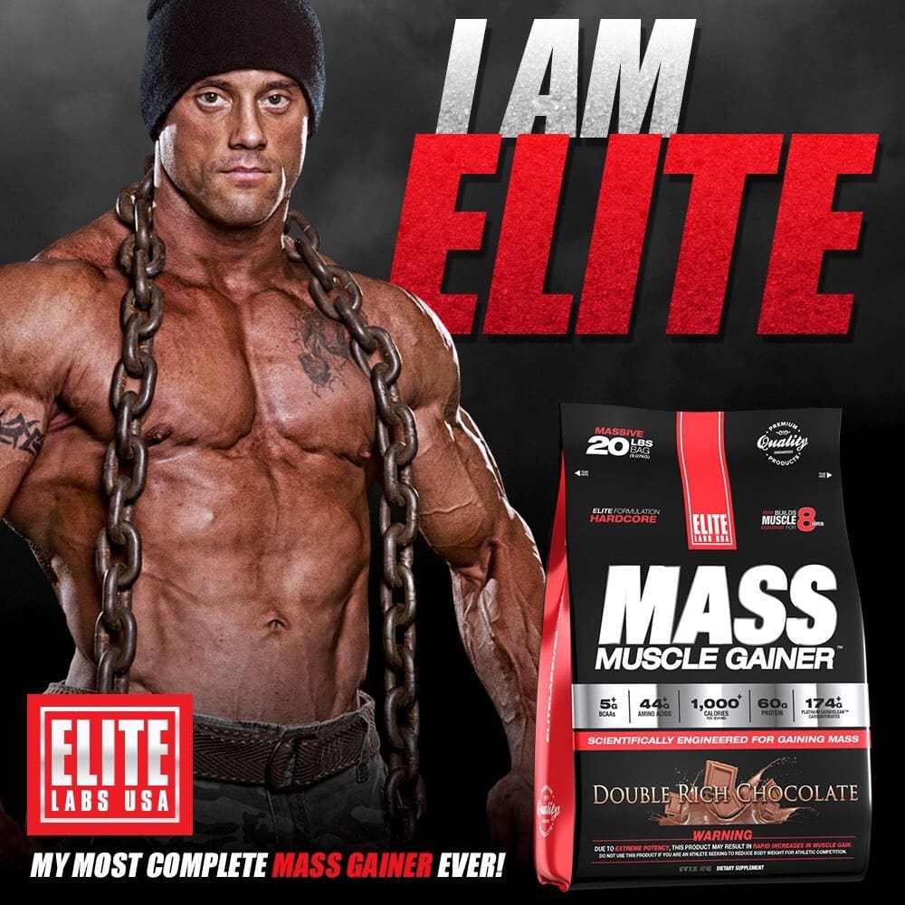 Elite Labs - Mass Muscle Gainer (10 Lbs) - cyzdqauueaupkve