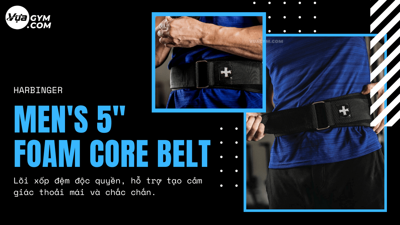 Harbinger - Men's 5" Foam Core Belt - harbinger mens 5 foam core belt vuagym