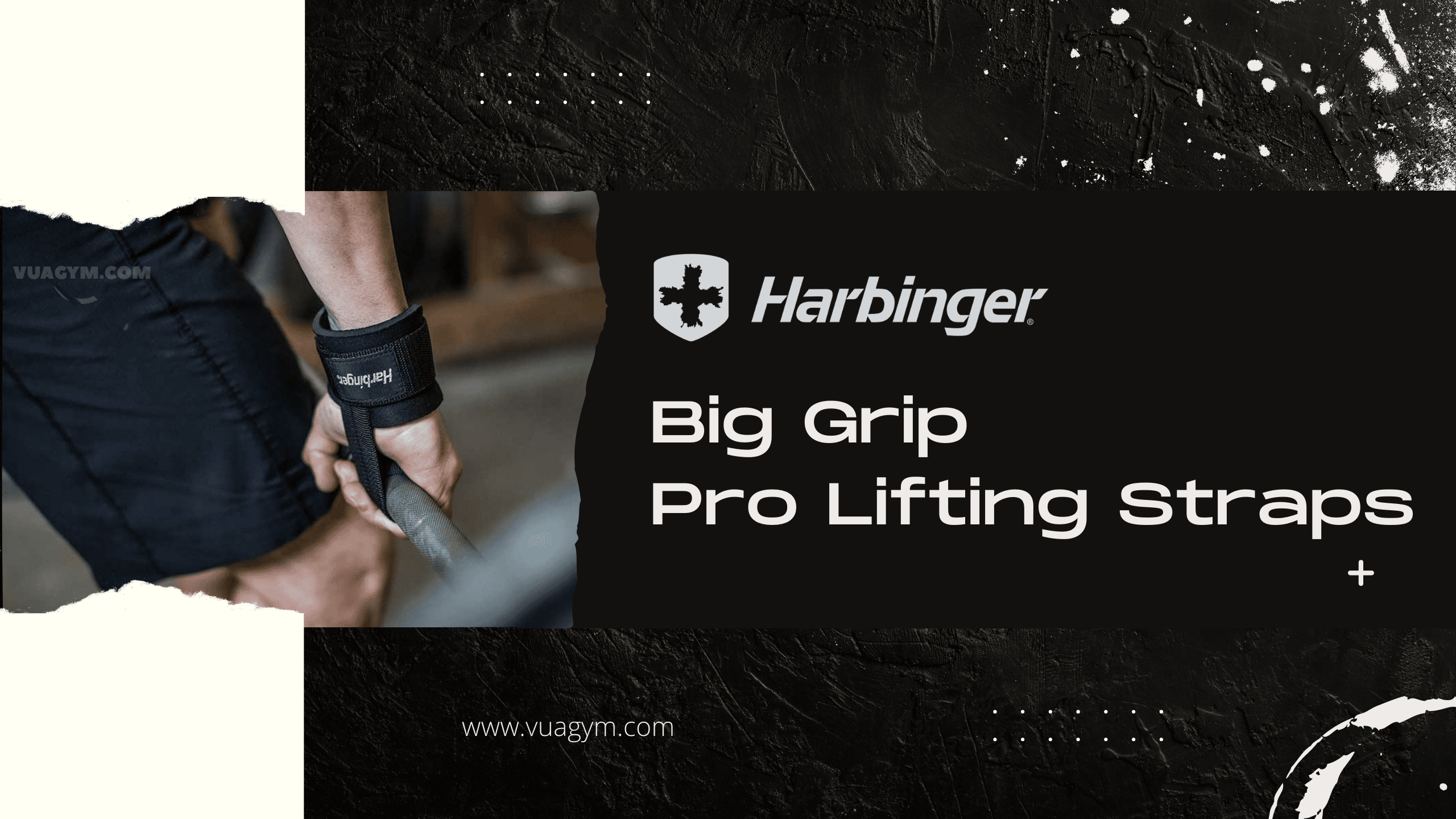 Harbinger - Big Grip Pro Lifting Straps (1 cặp) - pro lift trap