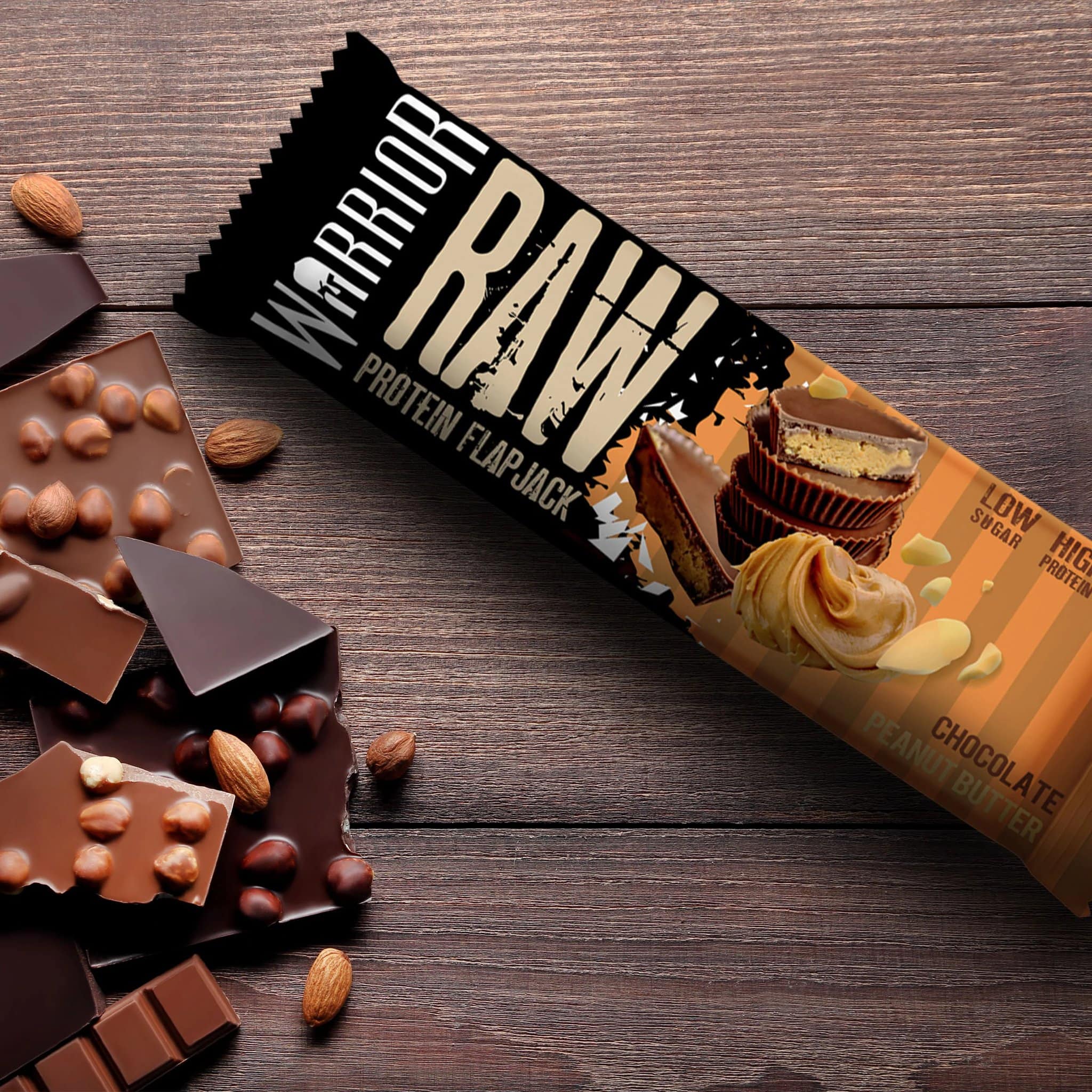 Warrior - Raw Protein Flapjack - raw chocolate peanut butter 03