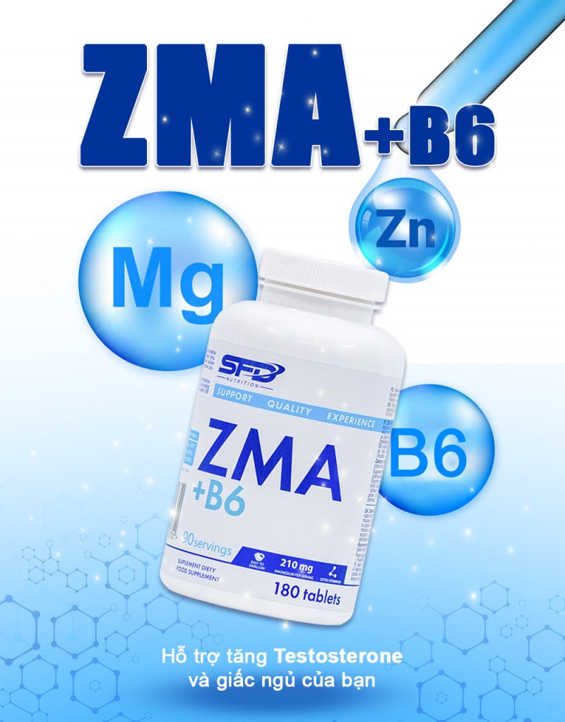 SFD TPBS tăng cường sinh lý ZMA + B6 (180 viên) YOUR PROTEIN