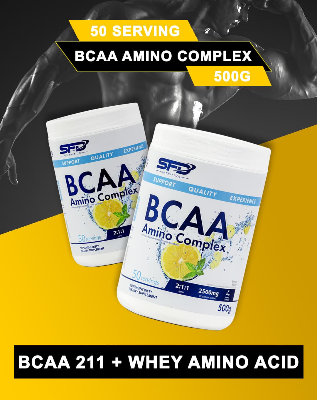 SFD - BCAA Amino Complex (500g) - bcaa 1