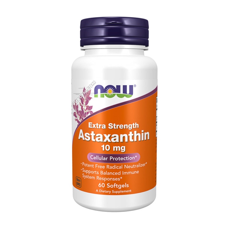 Ảnh sản phẩm NOW - Astaxanthin Extra Strength 10 mg (60 viên)