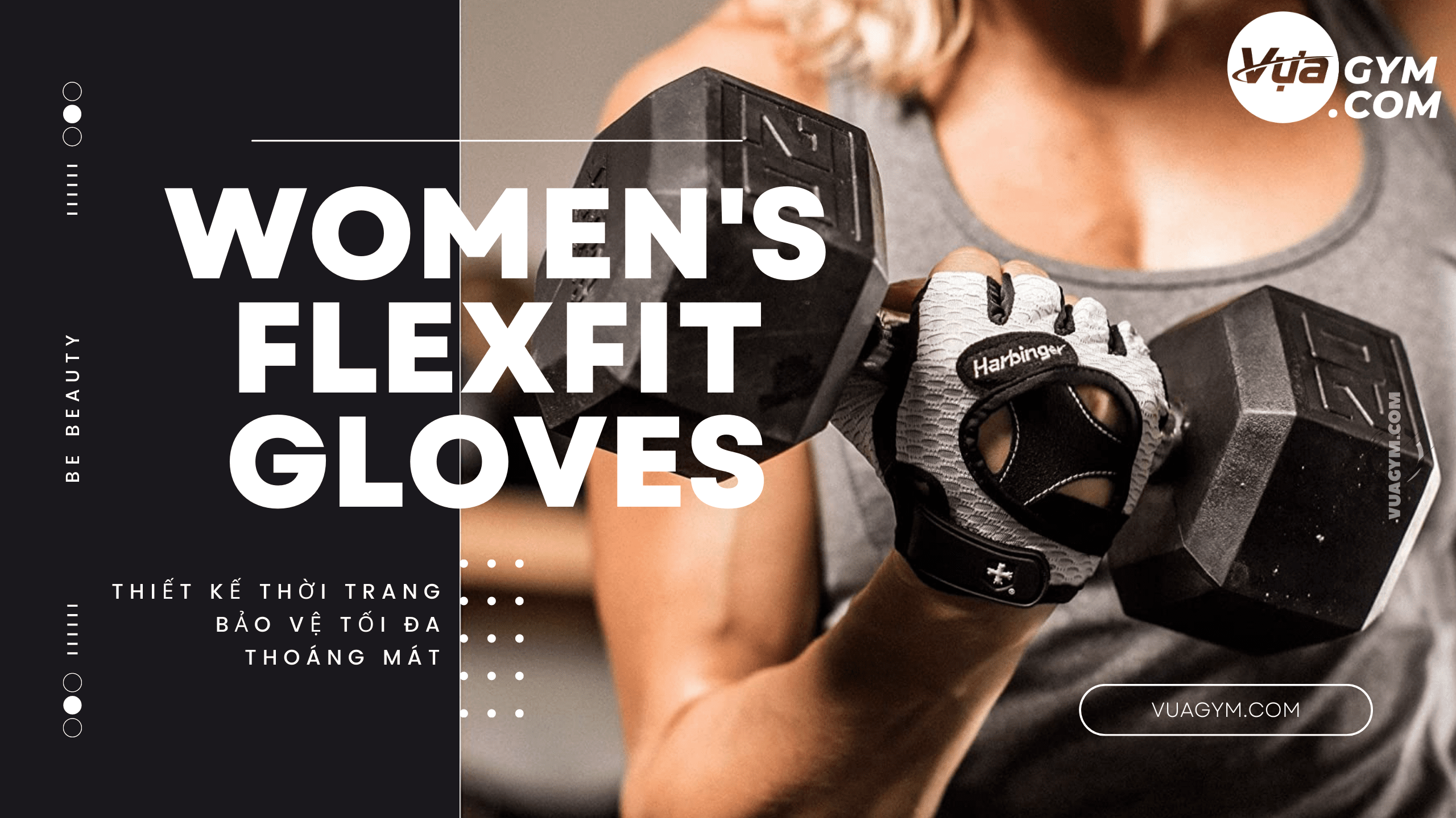 Harbinger - Women's FlexFit Gloves (1 cặp) - harbinger womens flexfit gloves 1 cap