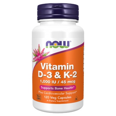 Ảnh sản phẩm NOW - Vitamin D-3 & K-2 1,000 IU / 45 mcg (120 viên) - 1