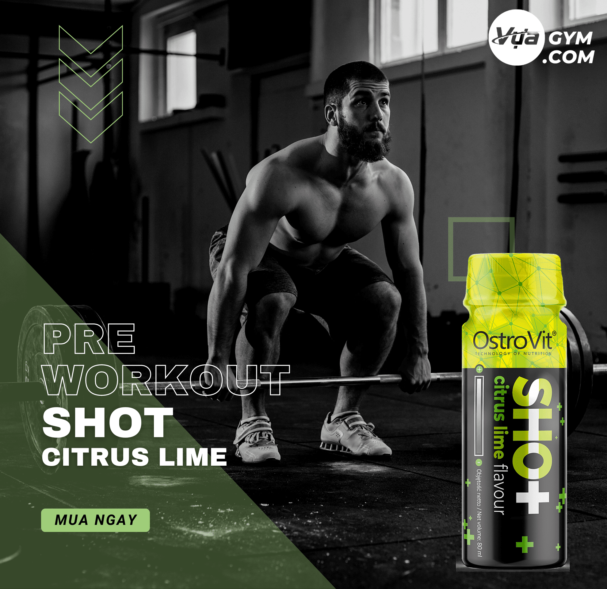 OstroVit Pre Workout Shot (80ml) Vựa Gym