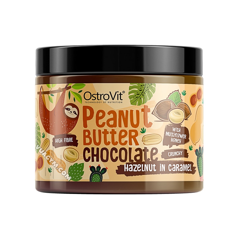 Ảnh sản phẩm OstroVit - Chocolate Peanut Butter + Hazelnuts in Caramel (500g)