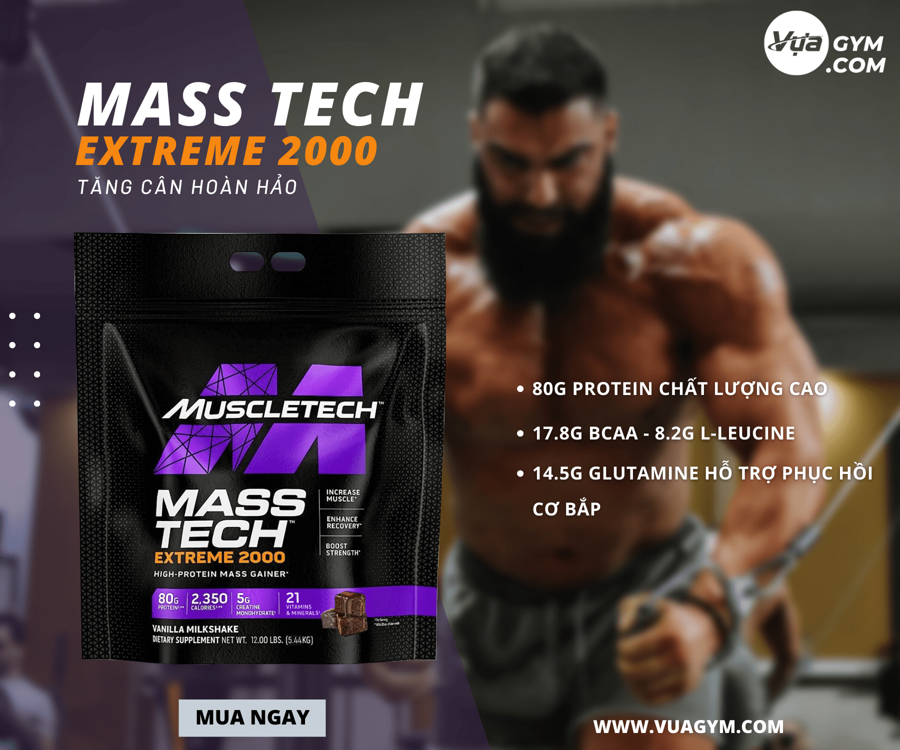 MuscleTech - Mass Tech Extreme 2000 (12 Lbs) - mass tech 2000 1