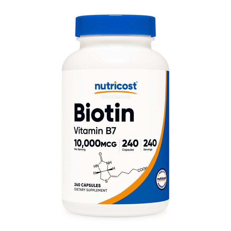 Ảnh sản phẩm Nutricost - Biotin (Vitamin B7) 10,000mcg / Capsule (240 viên)