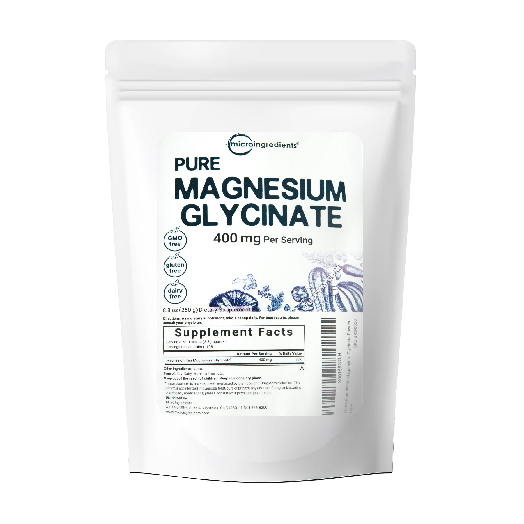 Micro Ingredients Magnesium Glycinate 250g Giá Khuyến Mãi