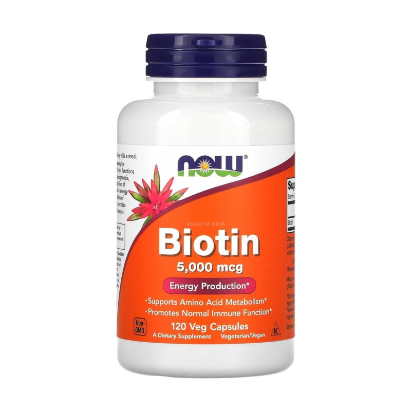 Ảnh sản phẩm NOW - Biotin 5000mcg (120 viên)