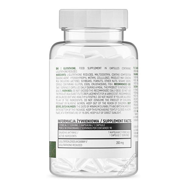 OstroVit Glutathione 200mg 90 Vin - Gi Tt Trn Th Trng