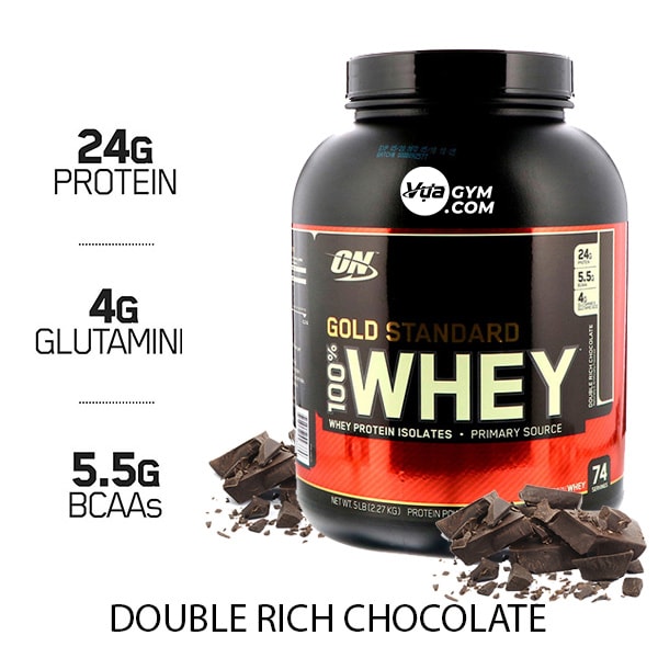 Tìm hiểu về sản phẩm Optimum Nutrition Whey Protein - on gold standard 100 whey double rich chocolate 2 27kg