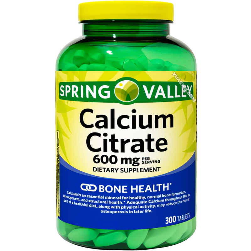 Ảnh sản phẩm Spring Valley - Calcium Citrate 600mg (300 viên)