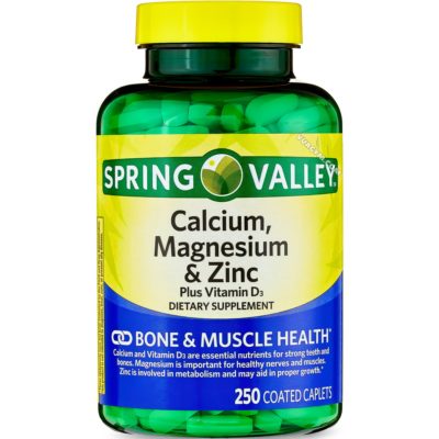 Ảnh sản phẩm Spring Valley - Calcium, Magnesium & Zinc Plus Vitamin D3 (250 viên) - 1