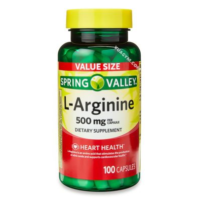 Ảnh sản phẩm Spring Valley - L-Arginine 500mg (100 viên) - 1
