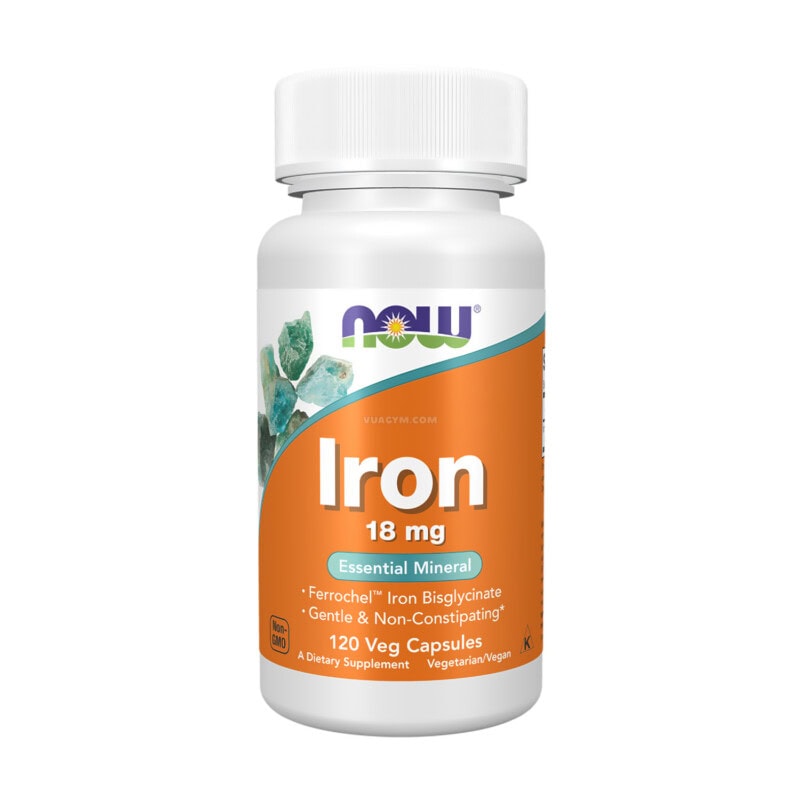 Ảnh sản phẩm NOW - Iron 18mg (120 viên)