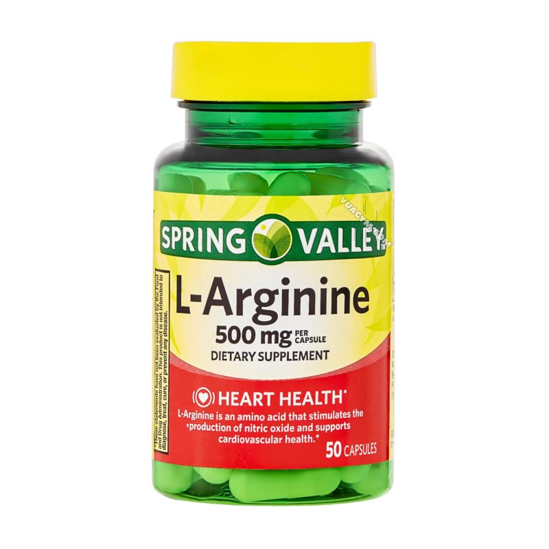 Ảnh sản phẩm Spring Valley - L-Arginine 500mg (50 viên)