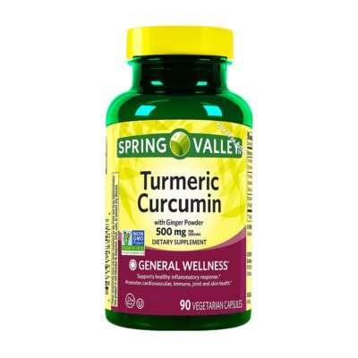 Ảnh sản phẩm Spring Valley - Turmeric Curcumin + Ginger Powder 500mg (90 viên) - 1