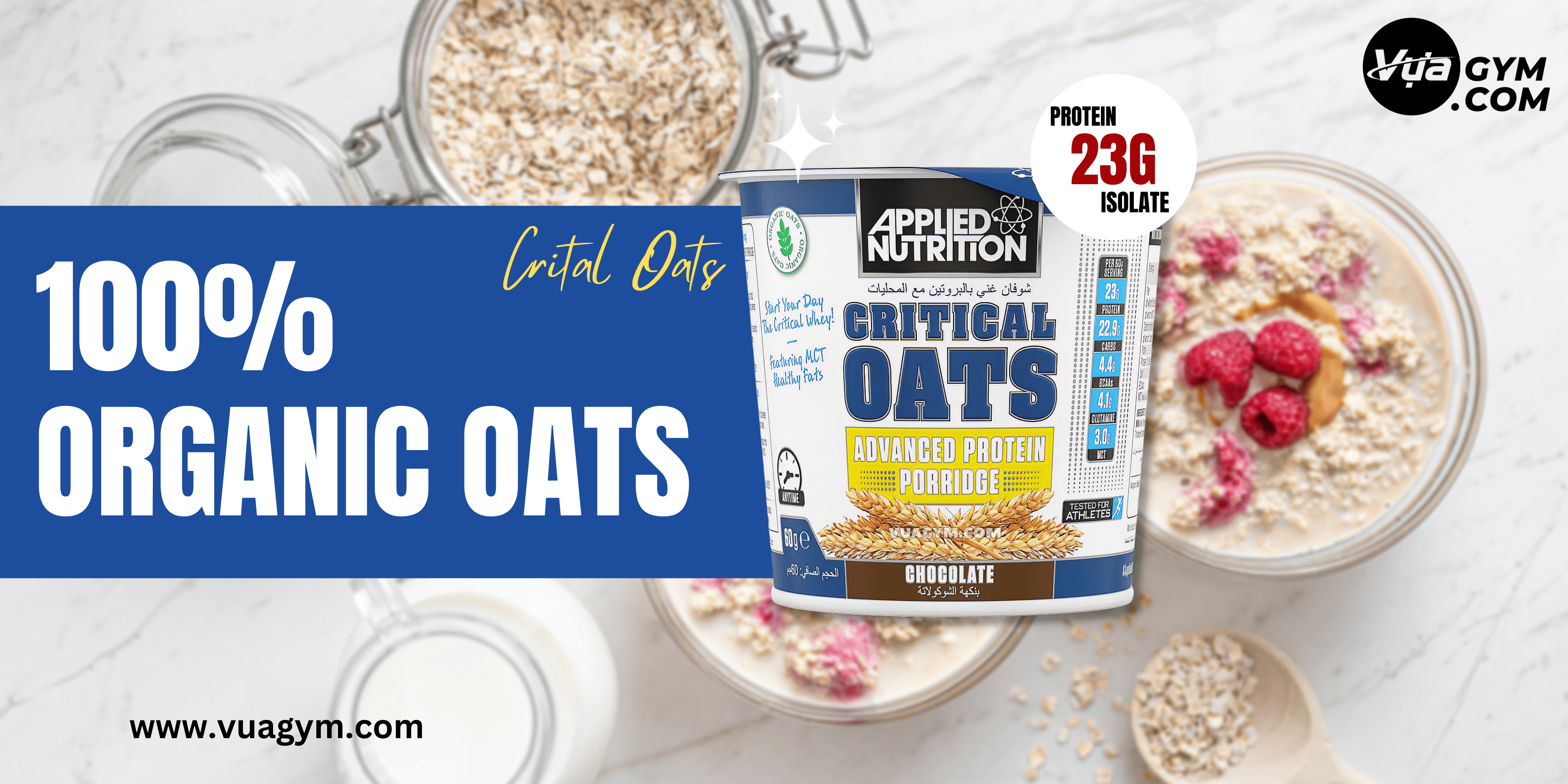 Applied Nutrition - Critical Oats (3KG) - applied nutrition critical oats 60g motavuagym