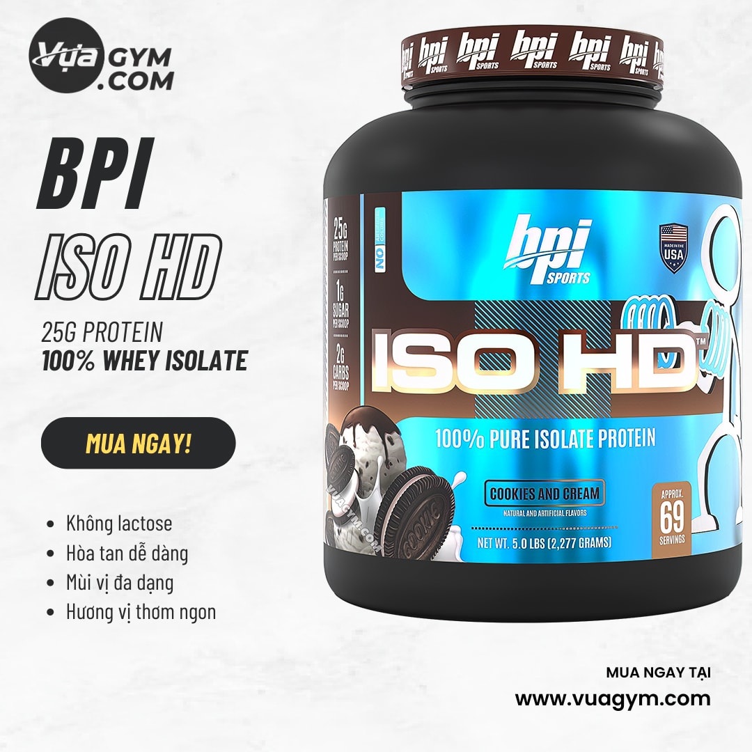 BPI Sports - ISO HD (4.8 - 5 Lbs) - iso hd bpi 5lbs vuagym motavuagym