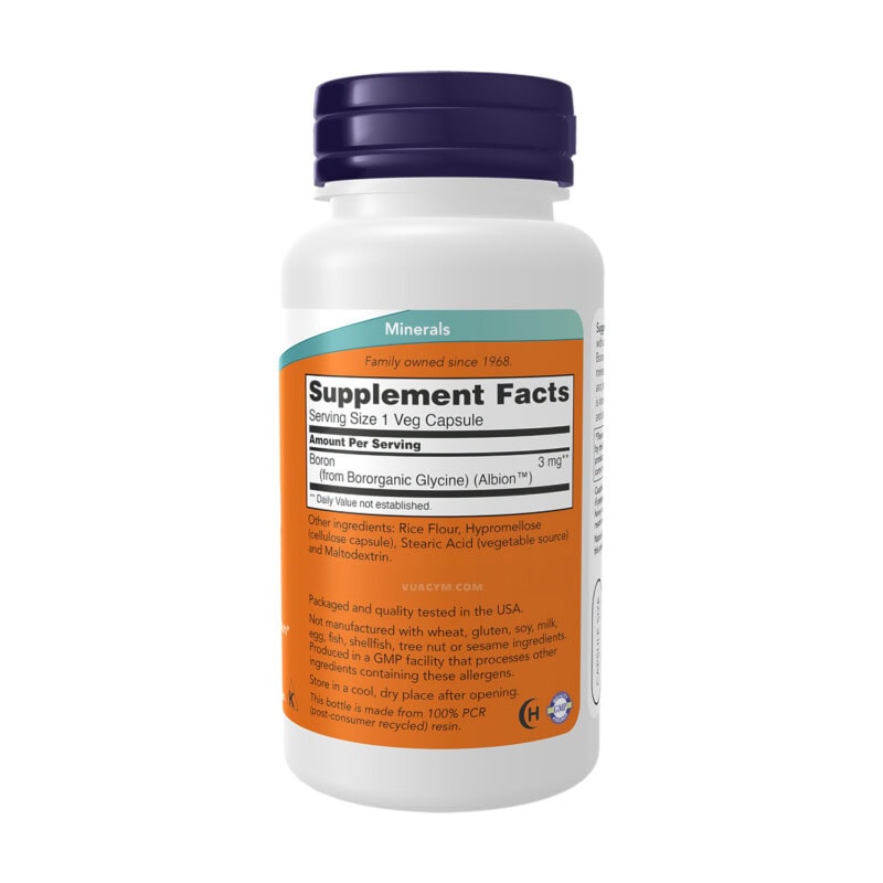 Ảnh sản phẩm NOW - Boron 3 mg (100 viên) - 2